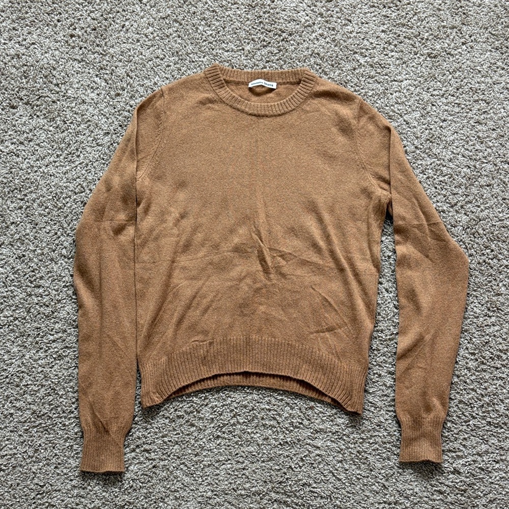 Reformation Tan Crew Neck Sweater